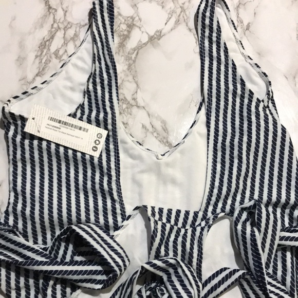 BNWT nautical rope swimsuit boohoo size 12 14 yacht birthday sea vacation beach - Picture 6 of 8